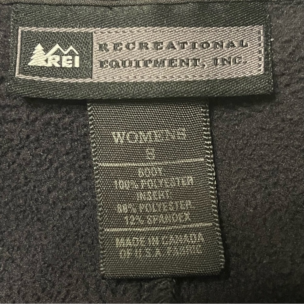 REI Polartec Black Fleece Zip Up Jacket Women's Size Small - Picture 9 of 12